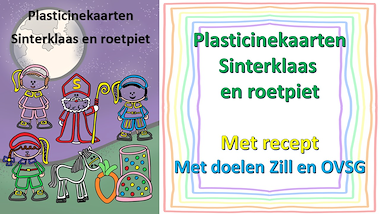 Lesmateriaal Plasticinekaarten sinterklaas van auteur Little Play Friends