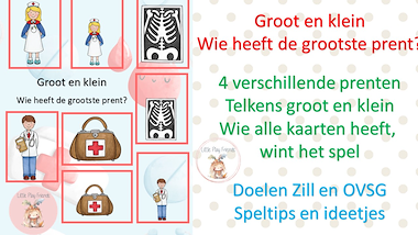 Lesmateriaal Wie heeft de grootste tas, dokter, X-ray, verpleegster? van auteur Little Play Friends slide 2