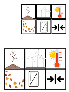 Lesmateriaal Lottospel thema herfst  van auteur juf Isabel