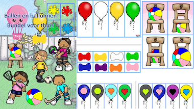 Lesmateriaal Thuisbundel: ballen en ballonnen van auteur Little Play Friends