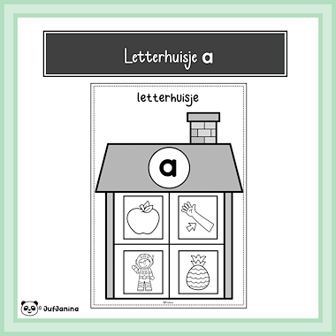 Lesmateriaal Letterhuisje 'a' van auteur Juf Janina