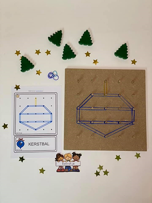 Lesmateriaal 10x 8 geoborden thema: Kerstfeest van auteur katrotje slide 3