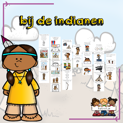 Lesmateriaal bij de indianen  (slim bestand) van auteur katrotje