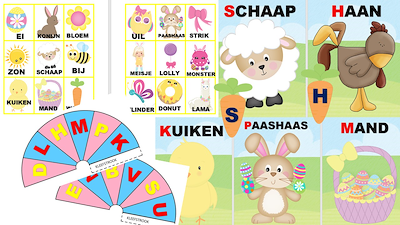 Lesmateriaal kip-ei-kuiken-pasen-lente: Taalbundel van auteur Little Play Friends slide 2