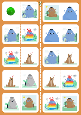 Lesmateriaal Daantje vulkaantje Domino van auteur CreabeeS slide 1