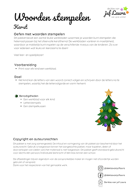 Lesmateriaal Stempelen Kerst van auteur De klas van juf Laura slide 3