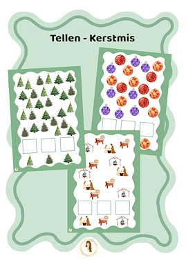 Lesmateriaal Telkaarten - Kerstmis van auteur Juf Lise slide 1