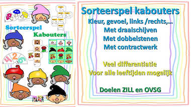 Lesmateriaal MEGA kabouter sorteerspel van auteur Little Play Friends