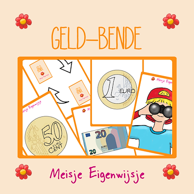 Lesmateriaal Geld-bende (de muntjes) van auteur Meisje Eigenwijsje