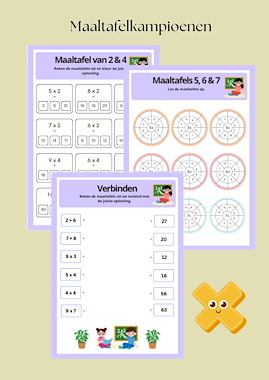 Lesmateriaal Maaltafelkampioenen 2de leerjaar/groep 4 van auteur Speelwijs slide 1