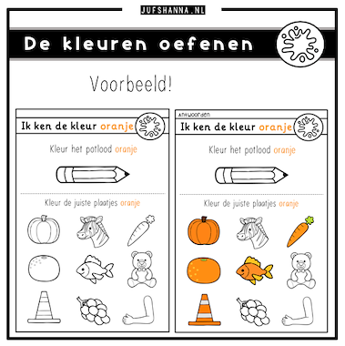 Lesmateriaal Kleurboek | 11 kleuren oefenen van auteur Juf Shanna slide 2