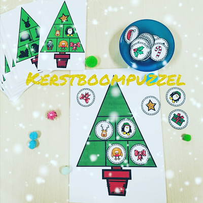 Lesmateriaal Kerstbomenpuzzel van auteur Juf Stefanie