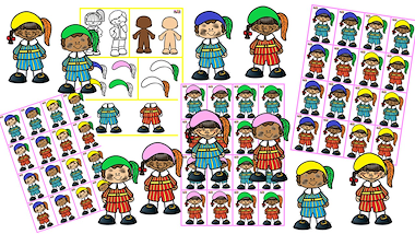 Lesmateriaal wie ben ik - roetpietjes van auteur Little Play Friends slide 2