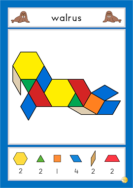Lesmateriaal Pattern blocks dieren bundel van auteur JufJoyceKuenen slide 4