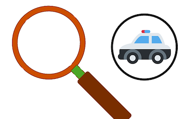 Lesmateriaal Vergrootglas spel. Thema Politie van auteur Kleuterjuf Monique slide 1