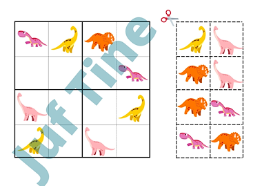 Lesmateriaal Sudoku knip-en-plak van auteur Juf Tine slide 2