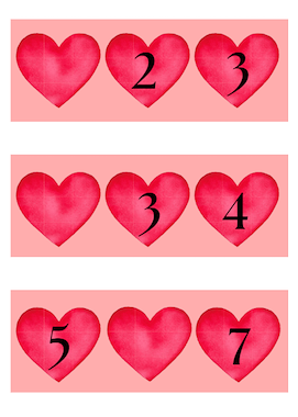 Lesmateriaal Valentijn - buurgetallen van auteur PeuterKleuter slide 3