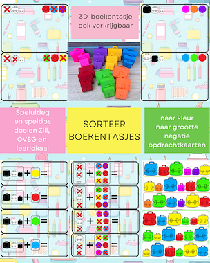Lesmateriaal Sorteerboekentasjes van auteur Little Play Friends