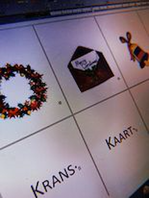 Lesmateriaal Kerst woordkaarten van auteur Juf Maya De Bij