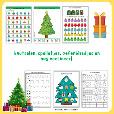 Lesmateriaal Kerst spel en oefenbundel: 40+ spelblaadjes!  van auteur Tinnekes ontdekbundels slide 1
