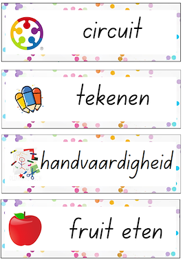 Lesmateriaal Dagritmekaarten confetti van auteur Juf Marrit slide 3