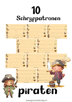 Lesmateriaal Schrijfpatronen Piraten van auteur wegvanonderwijs slide 1