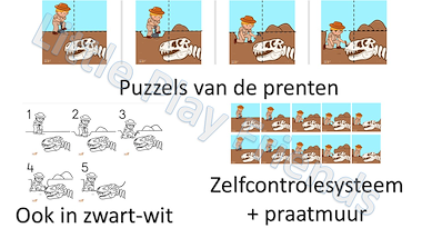 Lesmateriaal dinosaurussen - verhaal en logische volgorde van auteur Little Play Friends slide 3