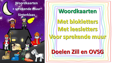 Lesmateriaal Woordkaarten en sprekende muur - Sinterklaas van auteur Little Play Friends