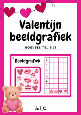 Lesmateriaal Valentijn Beeldgrafieken – Tellen & Vergelijken voor Kleuter van auteur Juf_C