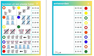 Lesmateriaal Pico Piccolo: sommen uit plaatjes halen.  van auteur Juf ilona