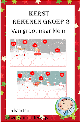 Lesmateriaal Kerst rekenen groep 3/eerste leerjaar van auteur wegvanonderwijs slide 4