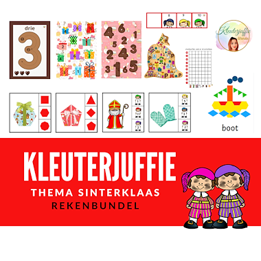 Lesmateriaal Kleuterjuffie, rekenbundel thema Sinterklaas van auteur Kleuterjuffie