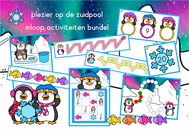 Lesmateriaal Plezier op de zuidpool inloop activiteiten bundel van auteur JufJoyceKuenen