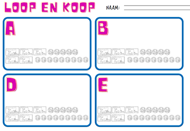 Lesmateriaal Loopspel: loop en koop: betalen tot 20 euro van auteur juf_veerle slide 3