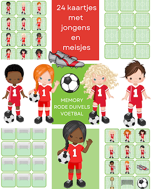 Lesmateriaal Memory - De Rode Duivels van auteur Little Play Friends