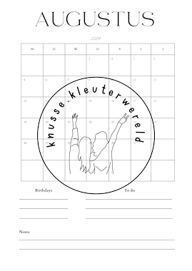 Lesmateriaal Agenda - augustus 2024 free download van auteur knussekleuterwereld slide 3