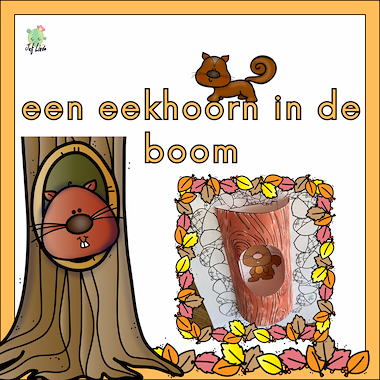 Lesmateriaal een eekhoorn in de boom van auteur juf Linde slide 1