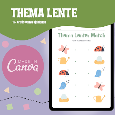 Lesmateriaal thema lente Canva templates/sjablonen van auteur Kelly Meeus slide 2