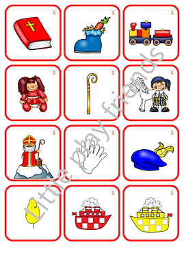 Lesmateriaal Memory sinterklaas van auteur Little Play Friends slide 2
