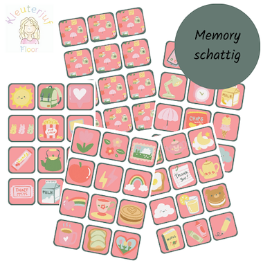 Lesmateriaal Schattige memory van auteur Kleuterjuf_floor
