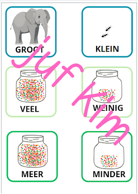 Lesmateriaal Sprekende pictowand/muur: woordkaarten wiskunde van auteur Juf KimW