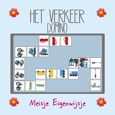 Lesmateriaal Het verkeer - Domino van auteur Meisje Eigenwijsje