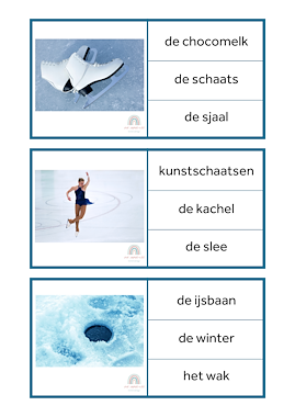 Lesmateriaal knijpkaarten winter van auteur Juf JamieLee