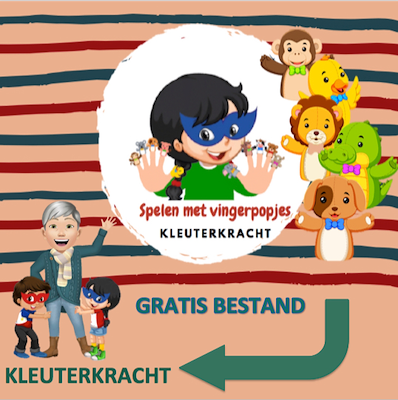 Lesmateriaal Doe (eens wat anders) blaadje met vingerpopjes van auteur Kleuterkracht