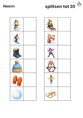 Lesmateriaal Speurtocht splitsen tot 20 van auteur de beweegjuf slide 2