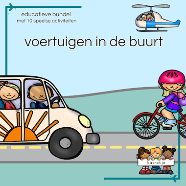 Lesmateriaal voertuigen in de buurt van auteur katrotje
