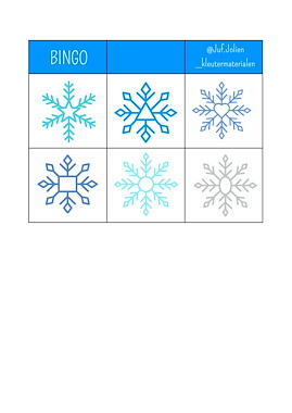 Lesmateriaal voelspel bingo sneeuwvlokken  van auteur kleutermaterialen_diy slide 2