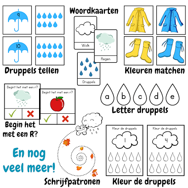 Lesmateriaal Regenbundel voor kleuters | thema herfst 80 blz | groep 1 2 van auteur My Teacher Shares slide 2