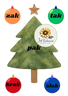 Lesmateriaal Rijmwoorden Kerst van auteur Juf Rebecca slide 2