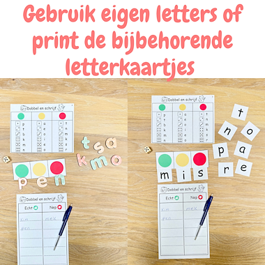Lesmateriaal Dobbel en schrijf | spelend leren lezen en schrijven groep 3 van auteur My Teacher Shares slide 2